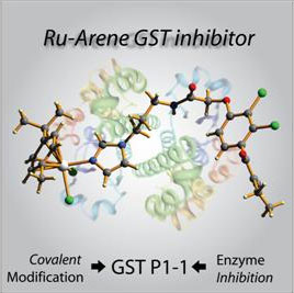 Organometallic ruthenium-based enzyme inhibitor